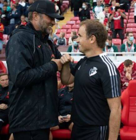 Jagoba Arrasate with Jurgen Klopp.